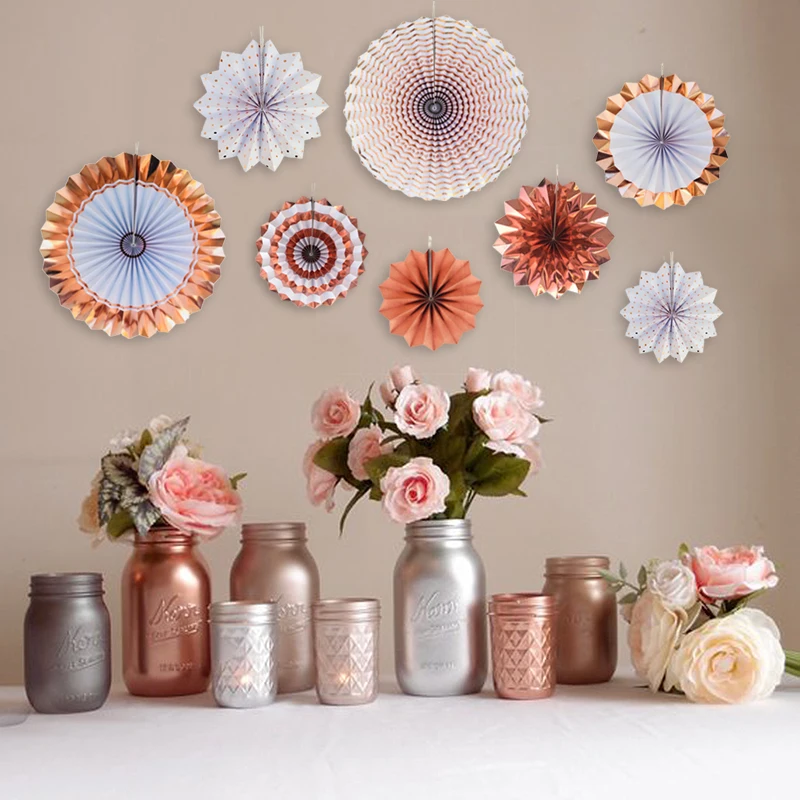 8Pcs Rose Gold Paper Party Fans Sweet Table Backdrop Smash Cake Wall Prop Rose Gold Bridal Engagement Wedding Baby Shower Decor
8Pcs Rose Gold Paper Party Fans Sweet Table Backdrop Smash Cake Wall Prop Rose Gold Bridal Engagement Wedding Baby Shower Decor