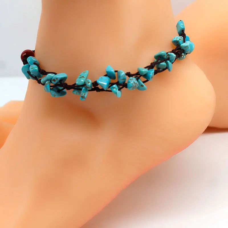 Trendy Summer Beach Rope Chain Anklets Natural Stone Beads Adjustable Anklet Bracelet for Women Foot Jewelry
Trendy Summer Beach Rope Chain Anklets Natural Stone Beads Adjustable Anklet Bracelet for Women Foot Jewelry