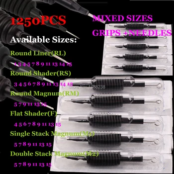 3/4"(19mm) 1250 Disposable Tattoo Silica Gel Grips Tube & 1250 Suited Sterilize Needles Assorted Mixed Lot DHL EMS FREE SHIPPING
3/4"(19mm) 1250 Disposable Tattoo Silica Gel Grips Tube & 1250 Suited Sterilize Needles Assorted Mixed Lot DHL EMS FREE SHIPPING