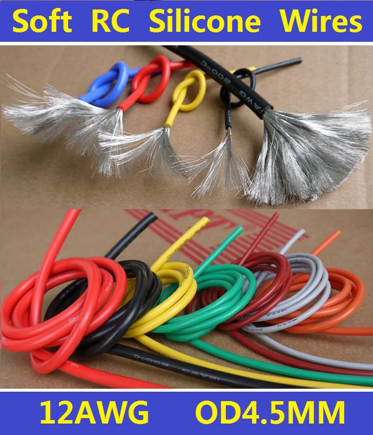 12AWG Flexible Soft Tinned Copper Silicone Wire RC Cable High Temperature Free Shipping - 2 Meters
12AWG Flexible Soft Tinned Copper Silicone Wire RC Cable High Temperature Free Shipping - 2 Meters