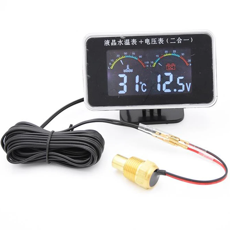 LCD 12/24V Water Temperature Meter Water Temp Gauge Voltmeter Temp Gauges Automobile Electronic Universal manometro oil sensor
LCD 12/24V Water Temperature Meter Water Temp Gauge Voltmeter Temp Gauges Automobile Electronic Universal manometro oil sensor