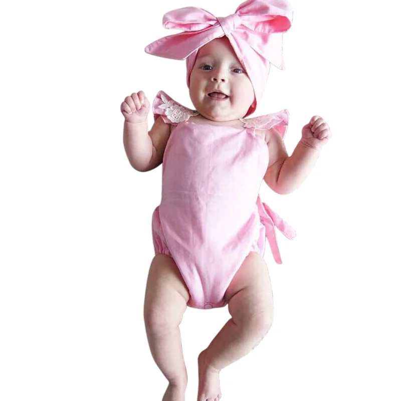 Распродажа детский летний комбинезон для новорожденных розового цвета 70-100 см |
