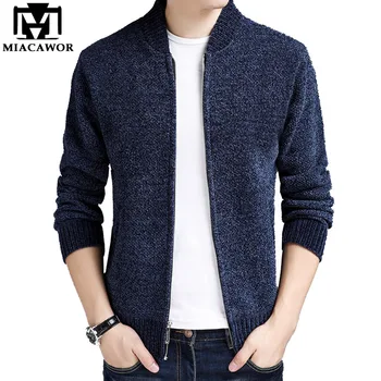 MIACAWOR New Autumn Winter Men Sweaters Coats Fleece Warm Wool Cardigan Men Casual Baseball Collar Sweatercoat Y120
MIACAWOR New Autumn Winter Men Sweaters Coats Fleece Warm Wool Cardigan Men Casual Baseball Collar Sweatercoat Y120