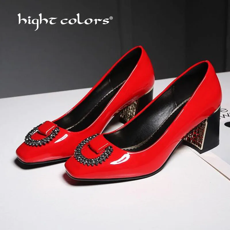 New 100% REAL PHOTO 6cm high heels pumps square toe Patent leather Rhinestone shoes women ladies black Red Sexy Shoes DX-159
New 100% REAL PHOTO 6cm high heels pumps square toe Patent leather Rhinestone shoes women ladies black Red Sexy Shoes DX-159