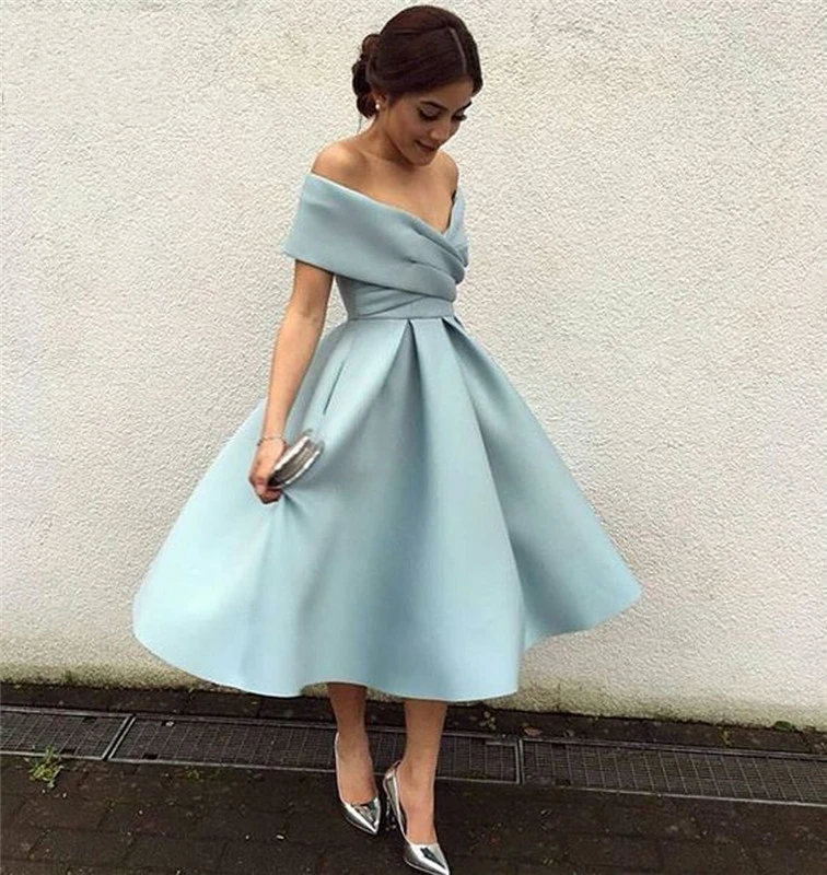 Hot Sale Elegant Sky Blue Off the Shoulder A-line 2019 Evening Dresses Satin Prom Party Dresses Formal Dress Vestidos de Festa
Hot Sale Elegant Sky Blue Off the Shoulder A-line 2019 Evening Dresses Satin Prom Party Dresses Formal Dress Vestidos de Festa