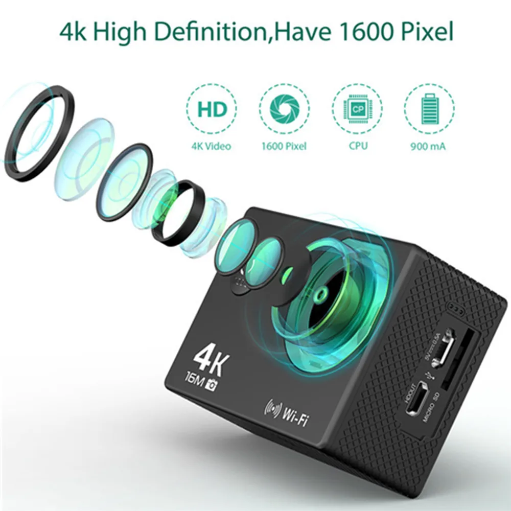 BAPASCO AT-30R Action Camera Ultra HD 4K / 30fps WiFi 2.0" 170D Underwater Waterproof Helmet Video Recording Cameras Sport Cam
BAPASCO AT-30R Action Camera Ultra HD 4K / 30fps WiFi 2.0" 170D Underwater Waterproof Helmet Video Recording Cameras Sport Cam