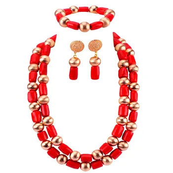 Red Coral Jewelry Sets for Women Fantastic Red and Gold Nigerian Wedding Gift Coral Bead Necklace Earrings Set for Brides RCBS23
Red Coral Jewelry Sets for Women Fantastic Red and Gold Nigerian Wedding Gift Coral Bead Necklace Earrings Set for Brides RCBS23