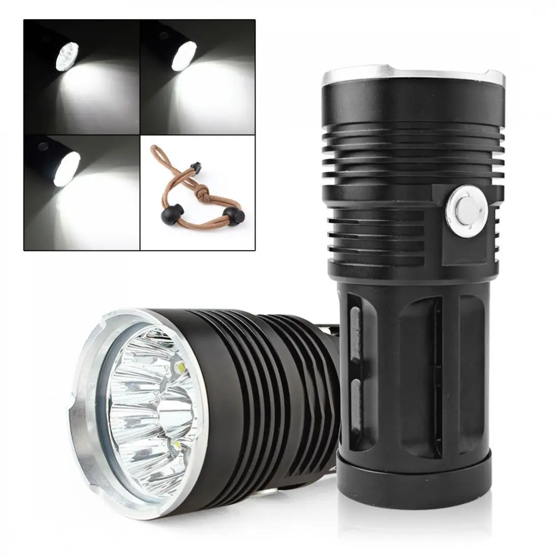 LED Flashligh 12x XML-T6 LED Waterproof 4 Mode 18650 Battery Super Bright Backpacking Hunting Fishing Rope Torch Flash Lamp
LED Flashligh 12x XML-T6 LED Waterproof 4 Mode 18650 Battery Super Bright Backpacking Hunting Fishing Rope Torch Flash Lamp