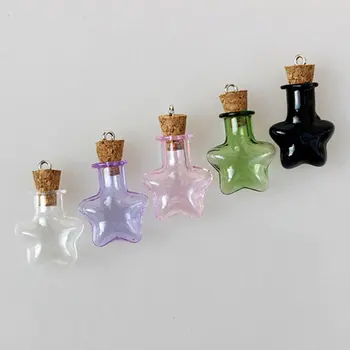 20sets/lot Mini Glass wishing Bottles Star Shape Cute Bottles With Cork Bottles Gift tiny Jars Vials Pendant Mix Colors
20sets/lot Mini Glass wishing Bottles Star Shape Cute Bottles With Cork Bottles Gift tiny Jars Vials Pendant Mix Colors