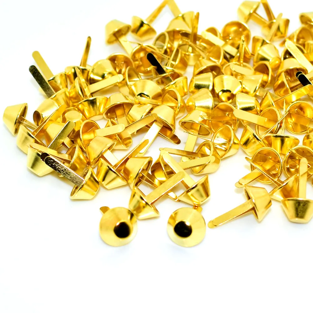 100Pcs 12mm Gold Plated Metal Crafts Purse Feet Rivets Studs Pierced for Purse Handbag Punk Rock Rivets Bag Leather DIY Crafts 
100Pcs 12mm Gold Plated Metal Crafts Purse Feet Rivets Studs Pierced for Purse Handbag Punk Rock Rivets Bag Leather DIY Crafts