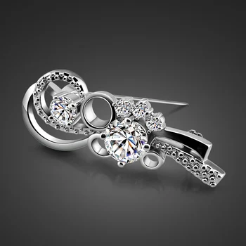 Fashion women models 925 sterling silver brooch zircon inlaid design solid silver brooch charm jewelry Valentine's Day present
Fashion women models 925 sterling silver brooch zircon inlaid design solid silver brooch charm jewelry Valentine's Day present