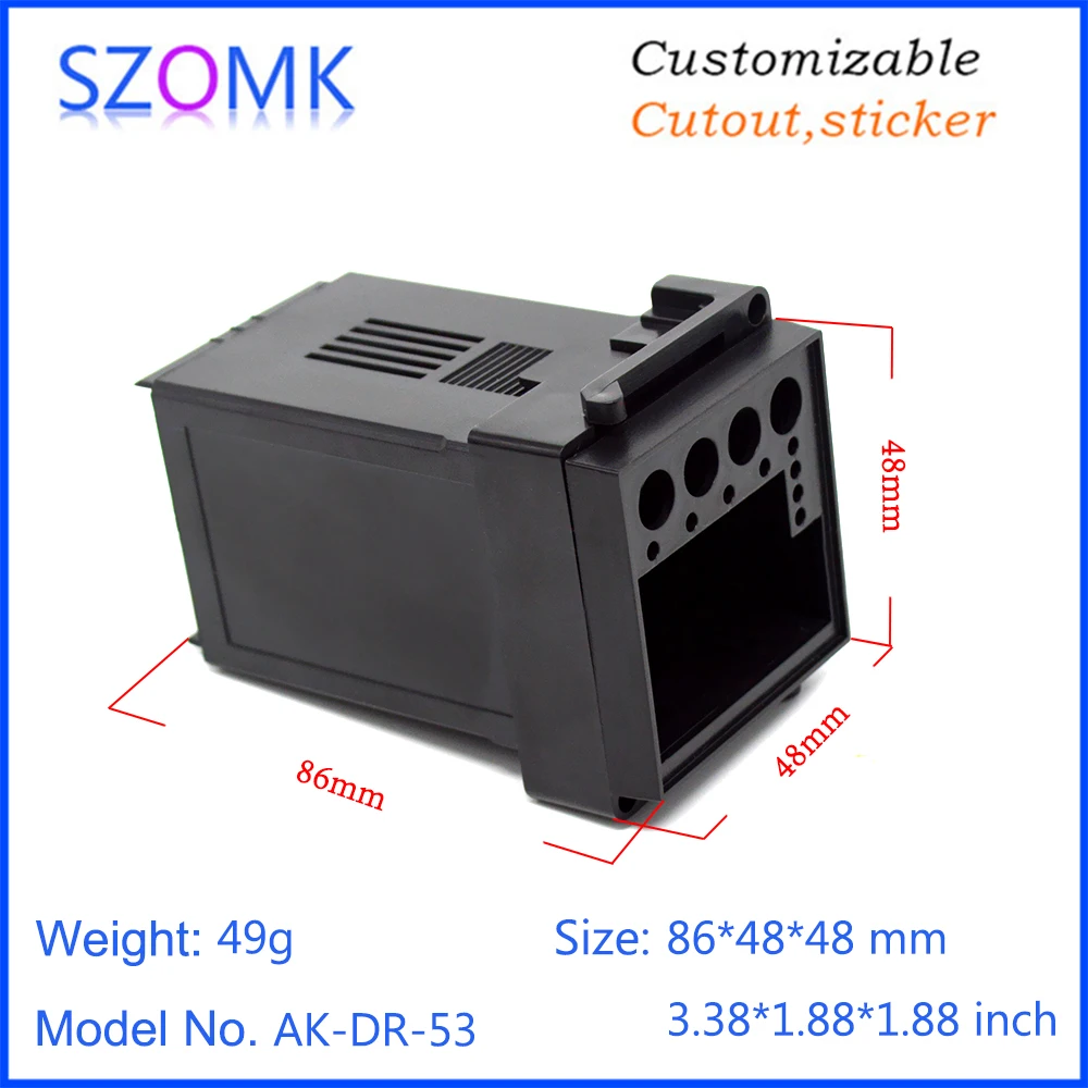 1 piece 86*48*48mm szomk hot sales small plastic temperature control time relay instrument enclosure for electronic LED display
1 piece 86*48*48mm szomk hot sales small plastic temperature control time relay instrument enclosure for electronic LED display