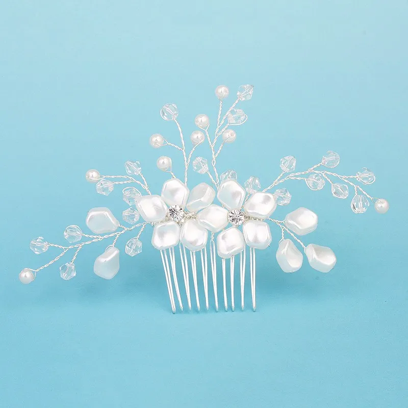 Dower me New Fashion Pearls Hair Comb Bridal Jewelry Flower Wedding Headpiece Silver Hair Clip Accessories
Dower me New Fashion Pearls Hair Comb Bridal Jewelry Flower Wedding Headpiece Silver Hair Clip Accessories
