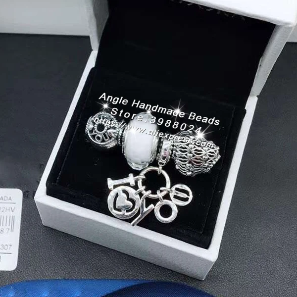 4pcs Jewelry Set S925 Sterling Silver I Love You Kiss Dangle Charms Beads Fit DIY Bracelet Necklaces Jewelry Making Woman Gift
4pcs Jewelry Set S925 Sterling Silver I Love You Kiss Dangle Charms Beads Fit DIY Bracelet Necklaces Jewelry Making Woman Gift