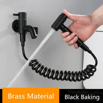 Toilet Bidet Set Black Single Cold Brass Bathroom Toilet Shower Blow-fed Spray Gun Nozzle Bidet Faucet Copper Bathroom Hardware
Toilet Bidet Set Black Single Cold Brass Bathroom Toilet Shower Blow-fed Spray Gun Nozzle Bidet Faucet Copper Bathroom Hardware