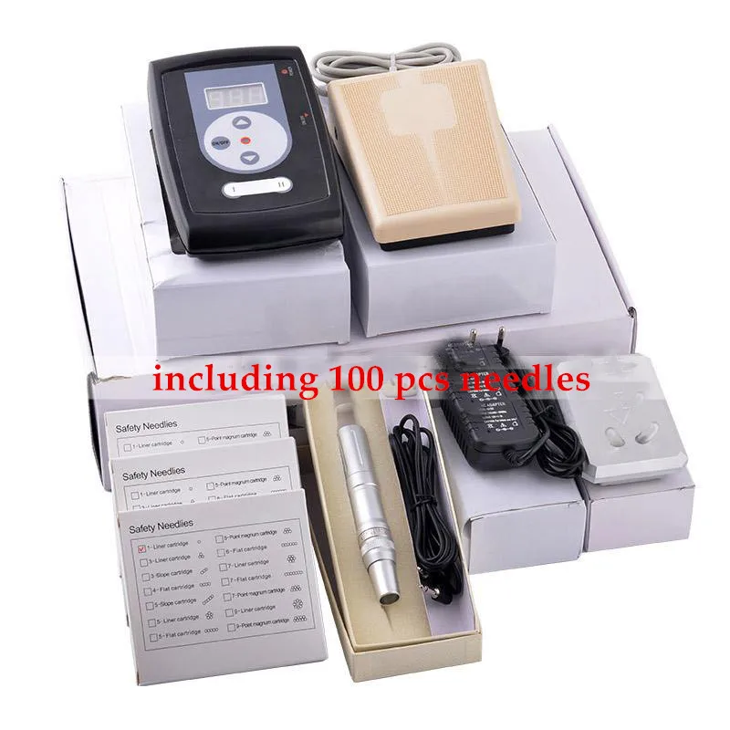 Complete Tattoo Machine Set With LCD Power Controller Tattoo & Permanent Makeup Machine Kit with 100pcs needles
Complete Tattoo Machine Set With LCD Power Controller Tattoo & Permanent Makeup Machine Kit with 100pcs needles