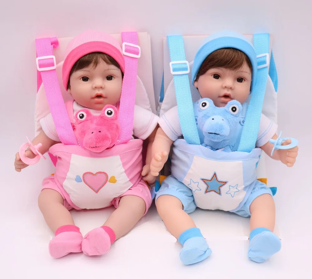 40cm Silicone Reborn babies Dolls with carrier sling handmade collectible bebe Dolls Kids Playmate bb reborn birthday gift 
40cm Silicone Reborn babies Dolls with carrier sling handmade collectible bebe Dolls Kids Playmate bb reborn birthday gift