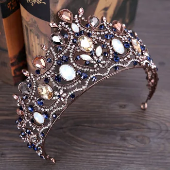 Vintage Baroque Crystal Rhinestone Bride Tiaras Crown Princess Noiva Coronal Headdress Wedding Bridal Hair Accessories JL
Vintage Baroque Crystal Rhinestone Bride Tiaras Crown Princess Noiva Coronal Headdress Wedding Bridal Hair Accessories JL