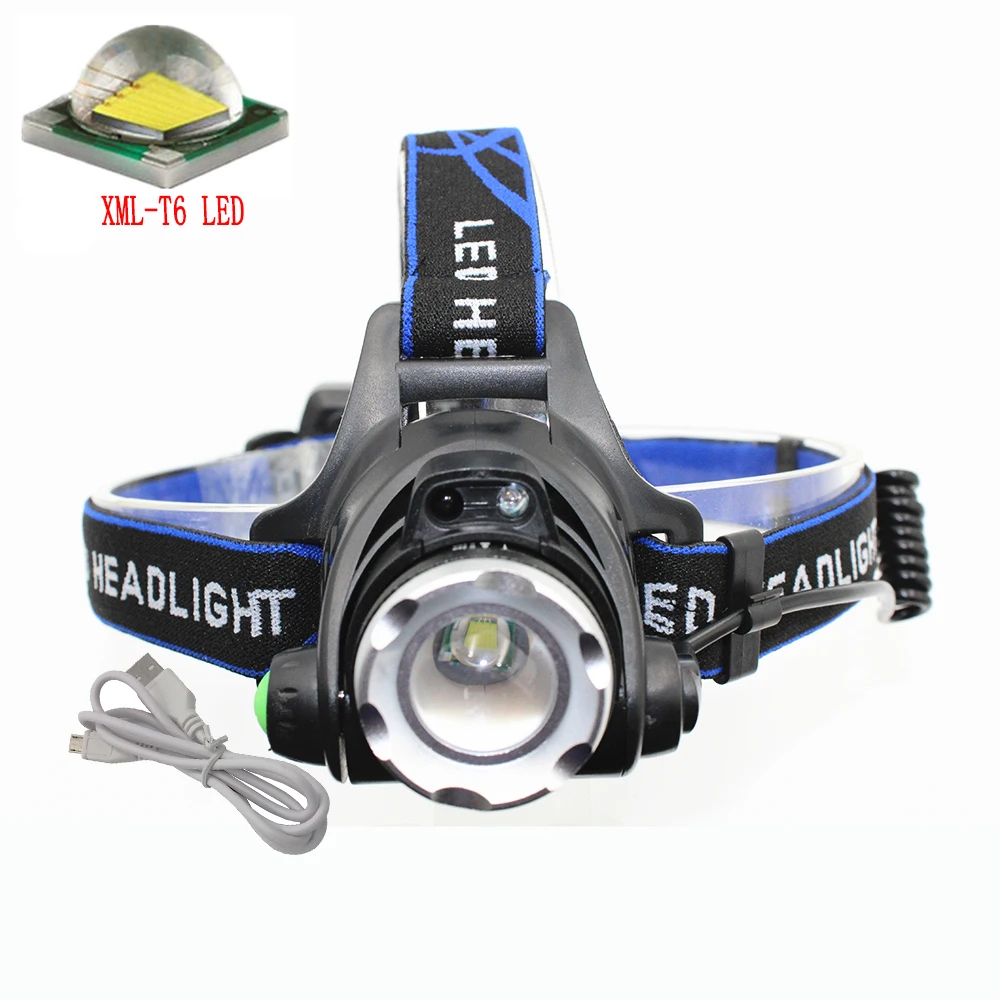 XM-L T6 LED Headlamp Flashlight IR Sensor Headlight Induction Micro USB Rechargeable Lantern Head Torch Use 18650 Battery
XM-L T6 LED Headlamp Flashlight IR Sensor Headlight Induction Micro USB Rechargeable Lantern Head Torch Use 18650 Battery