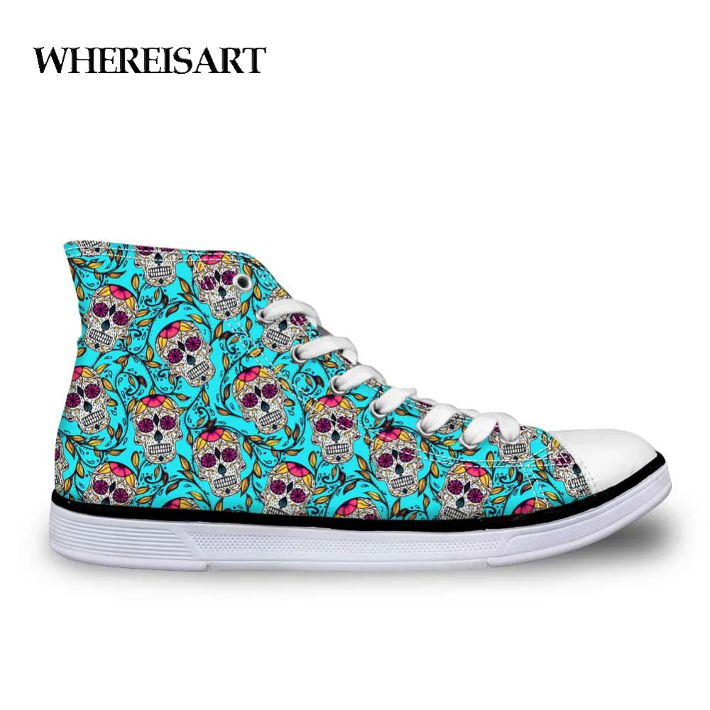 WHEREISART Women Vulcanized Shoes Fashion Hand Paint Design High Top Canvas Shoes Female Casual Sneakers Skull Shoes in Women
WHEREISART Women Vulcanized Shoes Fashion Hand Paint Design High Top Canvas Shoes Female Casual Sneakers Skull Shoes in Women