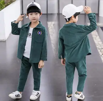 2019 new casual children's suit boys autumn suit big children's children's corduroy two-piece suit children's thin coat
2019 new casual children's suit boys autumn suit big children's children's corduroy two-piece suit children's thin coat