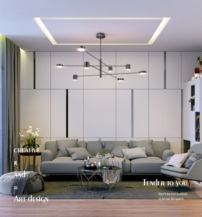 LukLoy Modern Chandelier Suspension Lighting Fixture Living Room Ceiling Hang Lamps Hanglamp Kitchen Branch Pendant Lamps Lights (18)