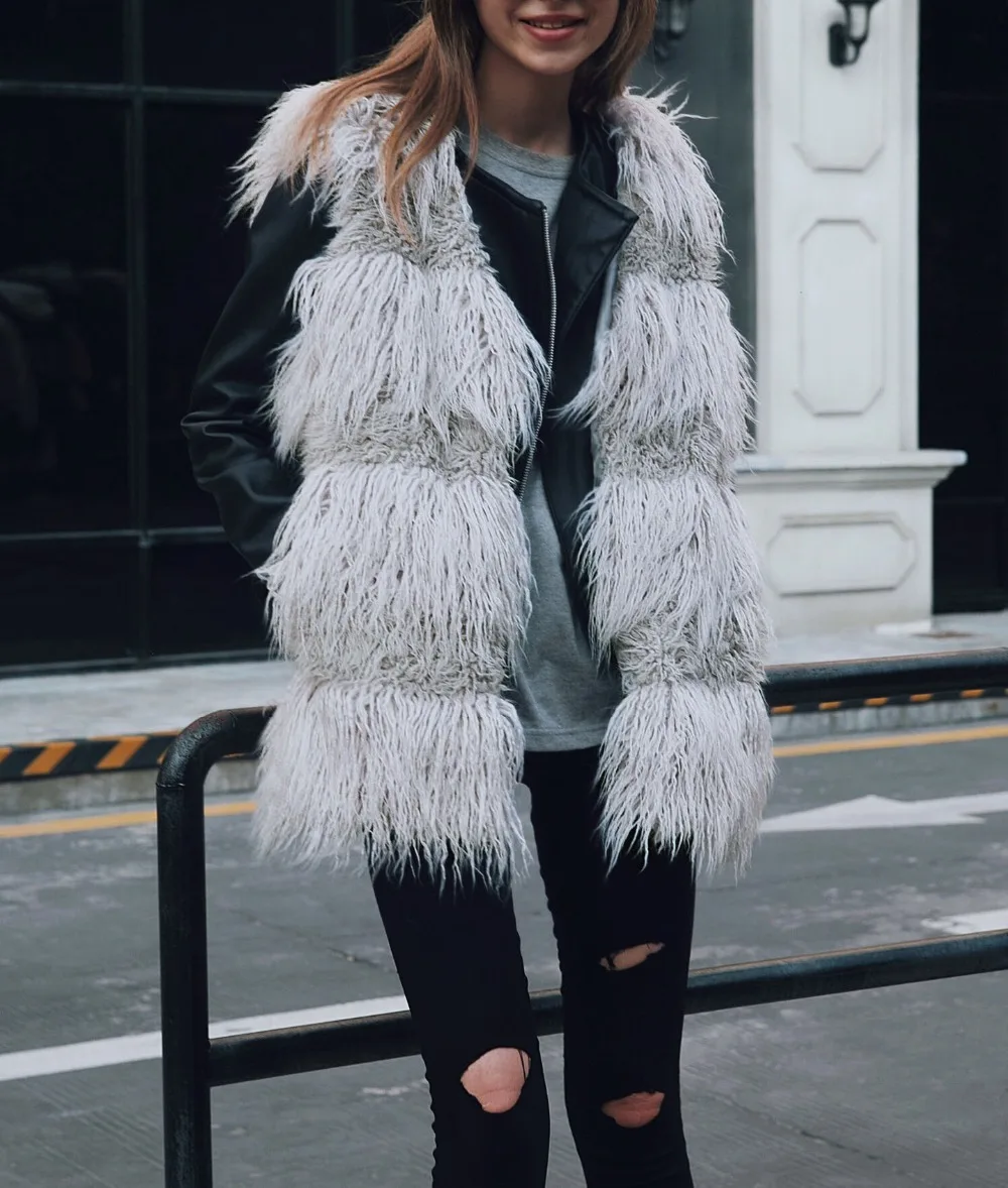 Real time fashion imitation fur vest female Europe and America popular beach wool vest (11)