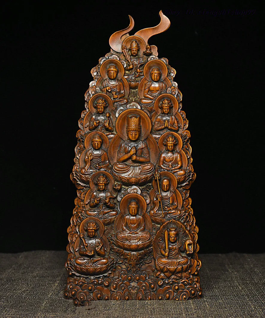 wedding decoration Chinese Buddhism Boxwood wood Mahavairocana Shakyamuni 13 Buddha Statue Shrine
wedding decoration Chinese Buddhism Boxwood wood Mahavairocana Shakyamuni 13 Buddha Statue Shrine