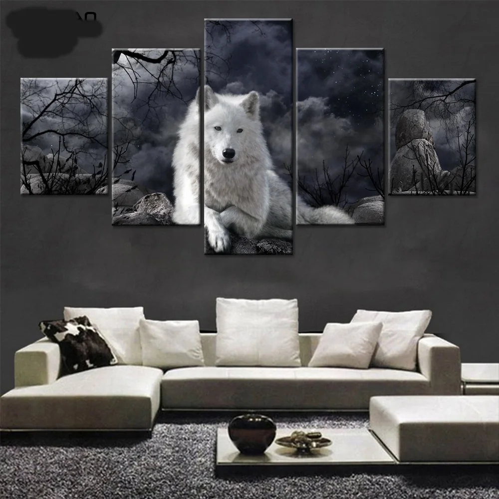 Frame Painting Wall Art Modular HD Printed 5 Panel Black And White Wolf Canvas Living Room Pictures Home Decor Modern Poster
Frame Painting Wall Art Modular HD Printed 5 Panel Black And White Wolf Canvas Living Room Pictures Home Decor Modern Poster
