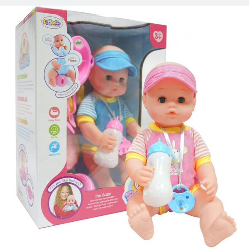 Drinking/Pee/ blink Interactive Silicone Reborn Baby Soft Doll for Girl Children's Educational Toys Brinquedos A057 1pc/lot
Drinking/Pee/ blink Interactive Silicone Reborn Baby Soft Doll for Girl Children's Educational Toys Brinquedos A057 1pc/lot