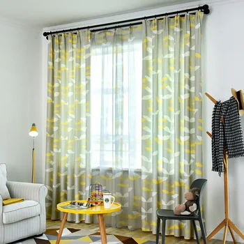 Simple Gray/ Blue Large Leaf Curtains for Living Room Bedroom Modern Tulle Window Treatments Semi Shading Curtain Sheer Kitchen
Simple Gray/ Blue Large Leaf Curtains for Living Room Bedroom Modern Tulle Window Treatments Semi Shading Curtain Sheer Kitchen