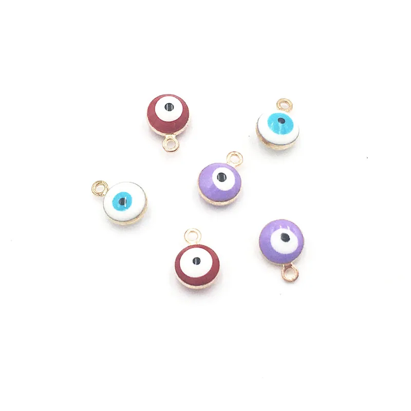 LEENAHAR-10pcs 7mm Enamel Evil Eye of God Beads Charms Round Turkish Evil Eye Beads Pendants For DIY Jewelry Makings Accessories
LEENAHAR-10pcs 7mm Enamel Evil Eye of God Beads Charms Round Turkish Evil Eye Beads Pendants For DIY Jewelry Makings Accessories