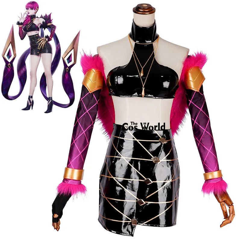 LOL KDA Girl Group Agony's Embrace Evelynn Tube Tops Dress Uniform Outfit Games Cosplay Costumes
LOL KDA Girl Group Agony's Embrace Evelynn Tube Tops Dress Uniform Outfit Games Cosplay Costumes