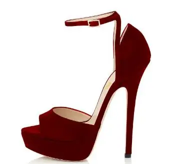 Moraima Snc new arrival sexy women sandals Burgundy Heels Peep Toe Ankle Strap Suede Stiletto Heel Office Sandals
Moraima Snc new arrival sexy women sandals Burgundy Heels Peep Toe Ankle Strap Suede Stiletto Heel Office Sandals