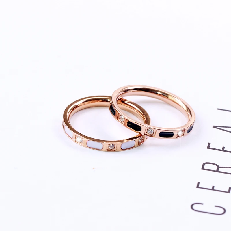 YUN RUO 2019 New Arrival Fashion Shell Crystal Rings Rose Gold Color Titanium Steel Jewelry Woman Birthday Gift Not Fade | Украшения и
