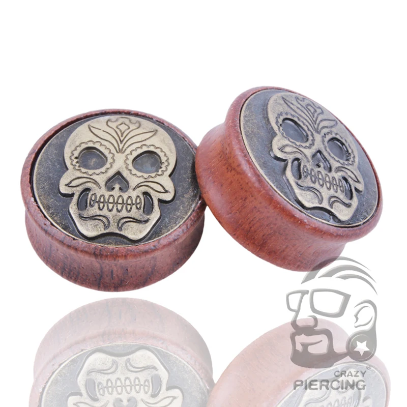 1 Pair Fashion Skull Wood Ear Plugs Tunnels Ear Gauges Body Piercing Jewelry Natural Non-Toxic Anti-Allergic Wood Ear Expander
1 Pair Fashion Skull Wood Ear Plugs Tunnels Ear Gauges Body Piercing Jewelry Natural Non-Toxic Anti-Allergic Wood Ear Expander