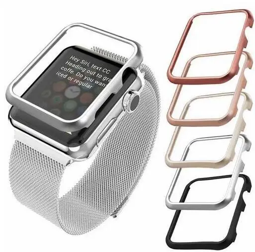 Чехол для Apple Watch бампер 42 мм 38 40 44 iwatch 5 4 3 2 1 металлическая рамка защитный чехол |