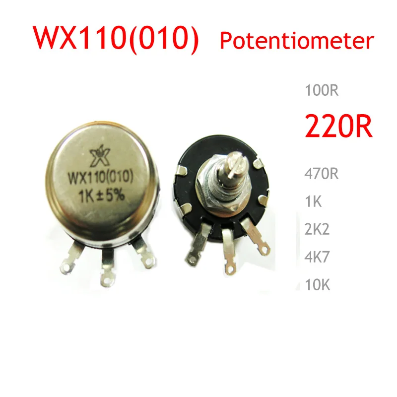 10pcs/lot WX110 WX010 1W 220R Potentiometer