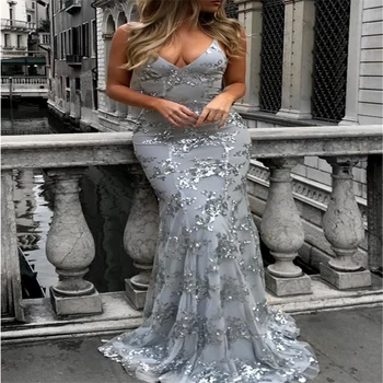 New Women graceful Sexy Long Dress Slip Straped Vneck Lace Silver print Belt Party Ball Gown Cocktail Dancingparty Mermaid Dress
New Women graceful Sexy Long Dress Slip Straped Vneck Lace Silver print Belt Party Ball Gown Cocktail Dancingparty Mermaid Dress