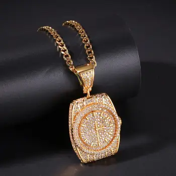 Fashion zircon dial pendant watch clock hip hop pendant ice out men's hip hop necklace gift
Fashion zircon dial pendant watch clock hip hop pendant ice out men's hip hop necklace gift
