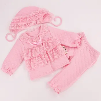 Winter Newborn Baby Girls Lace Dress Rompers Thicken Cotton Warm Hat+Shirt+Pants 3 Pcs Set Baby Jumpsuit Clothing 0-12M
Winter Newborn Baby Girls Lace Dress Rompers Thicken Cotton Warm Hat+Shirt+Pants 3 Pcs Set Baby Jumpsuit Clothing 0-12M