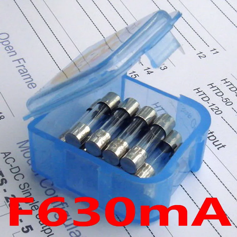 (10 pcs/lot) F630mA 250V 5 x 20mm Quick Blow Glass Tube Fuse, UL VDE RoHS Approved, 630mA, 0.63A, 0.63 Amp.
(10 pcs/lot) F630mA 250V 5 x 20mm Quick Blow Glass Tube Fuse, UL VDE RoHS Approved, 630mA, 0.63A, 0.63 Amp.