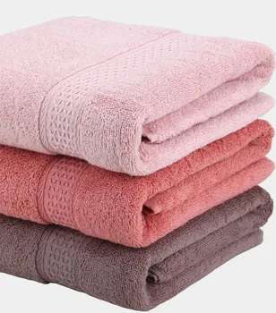 

Large Luxury Bath Towel absorbent Toallas cotton Sport Beach Towels for adult Soft solid Towels 70*140cm free shipping