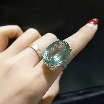 FLZB , Fine jewelry good quality natural green amethyst 16*22mm 25.5ct in 925 sterling silver jewelry luxury charminf ring
FLZB , Fine jewelry good quality natural green amethyst 16*22mm 25.5ct in 925 sterling silver jewelry luxury charminf ring