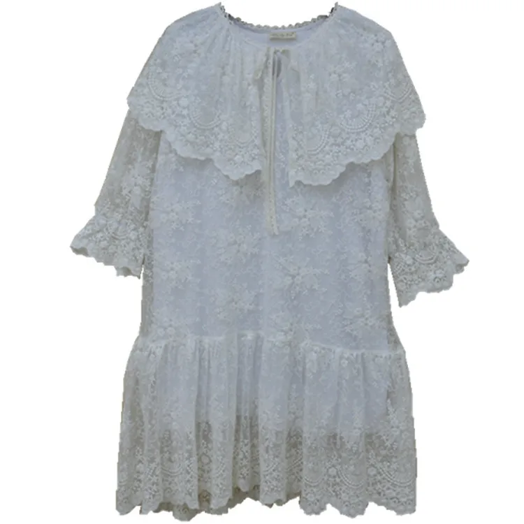 Plus Size Lace Women Dress Vintage Forest Girl Embroidery Floral Peter Pan Collar Half Flare Sleeve Dresses Retro Faldas 1916
Plus Size Lace Women Dress Vintage Forest Girl Embroidery Floral Peter Pan Collar Half Flare Sleeve Dresses Retro Faldas 1916