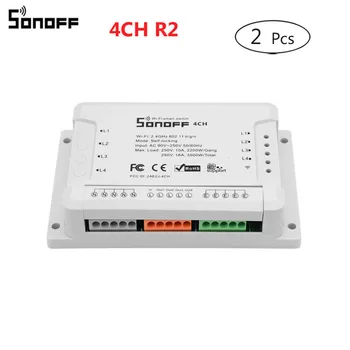 2PCS Sonoff 4CH R2 Wireless WiFi Switch / POW R2 Smart Home Automation Modules With Real Time Power Consumption Measurement 15A
2PCS Sonoff 4CH R2 Wireless WiFi Switch / POW R2 Smart Home Automation Modules With Real Time Power Consumption Measurement 15A
