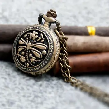 Vintage Bronze pendant dragonfly quartz good quality steam punk Necklace pocket watches
Vintage Bronze pendant dragonfly quartz good quality steam punk Necklace pocket watches