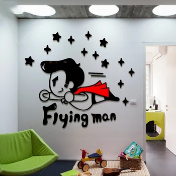 Cute Cartoon Superman Three-dimensional Acrylic Wall Stickers For Kids Rooms Creative Home decor Living Room bedroom 3D Sticker
Cute Cartoon Superman Three-dimensional Acrylic Wall Stickers For Kids Rooms Creative Home decor Living Room bedroom 3D Sticker