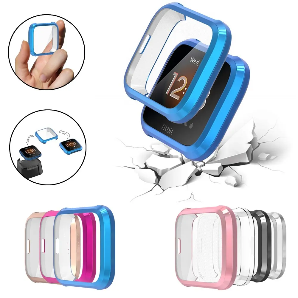 4-Pack Soft TPU All Protection Case Cover Compatible for Fitbit Versa Lite Smart Watch Silicone Screen Protector Cover
4-Pack Soft TPU All Protection Case Cover Compatible for Fitbit Versa Lite Smart Watch Silicone Screen Protector Cover