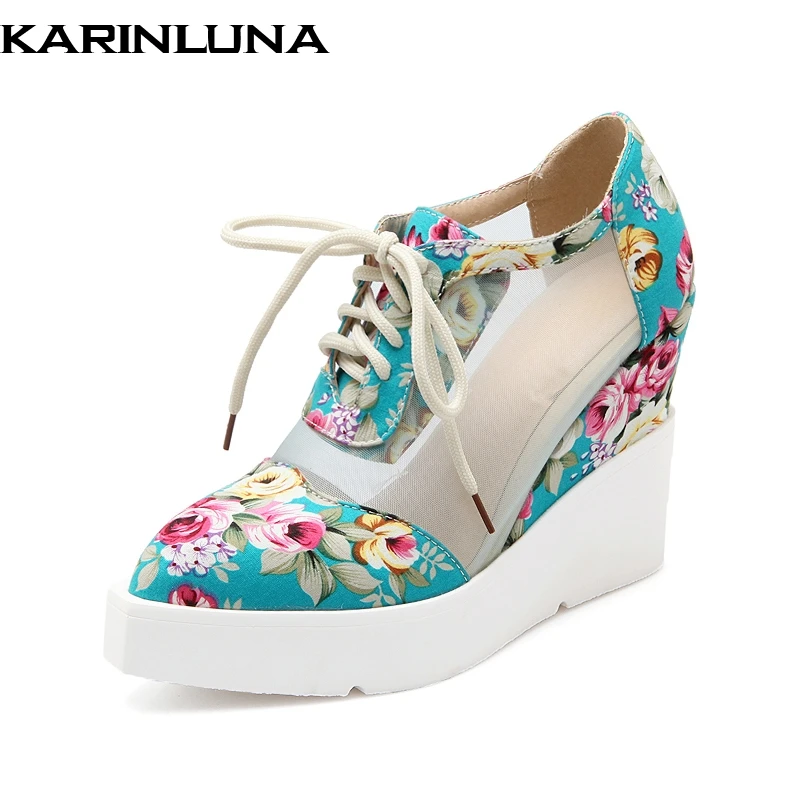 KarinLuna on sale brand shoes big size 34-42 lace upper flowers printing spring summer shoes pumps women wedges high heels
KarinLuna on sale brand shoes big size 34-42 lace upper flowers printing spring summer shoes pumps women wedges high heels